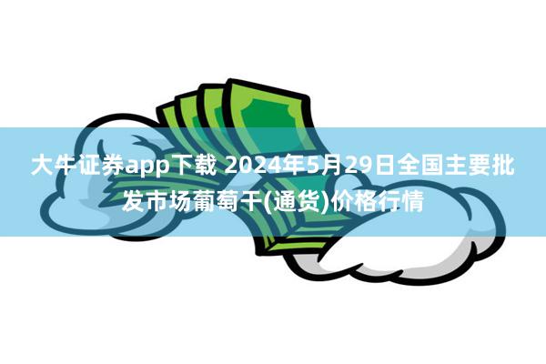 大牛证券app下载 2024年5月29日全国主要批发市场葡萄干(通货)价格行情