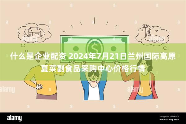 什么是企业配资 2024年7月21日兰州国际高原夏菜副食品采购中心价格行情