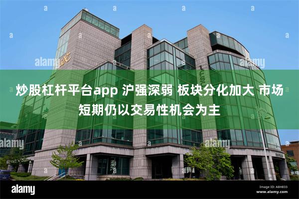 炒股杠杆平台app 沪强深弱 板块分化加大 市场短期仍以交易性机会为主